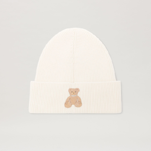 Bear In Mind Wool Beanie White Cap Bear In Mind Wool Beanie White Cap