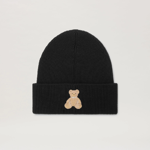 Bear In Mind Wool Beanie black Cap Bear In Mind Wool Beanie black Cap