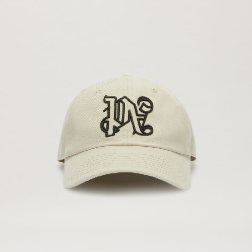 Palm Angels Beige Monogram Cap Palm Angels Beige Monogram Cap