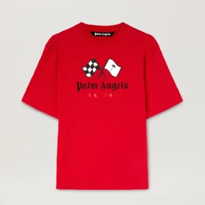 Palm Angels Red Racing T-Shirt